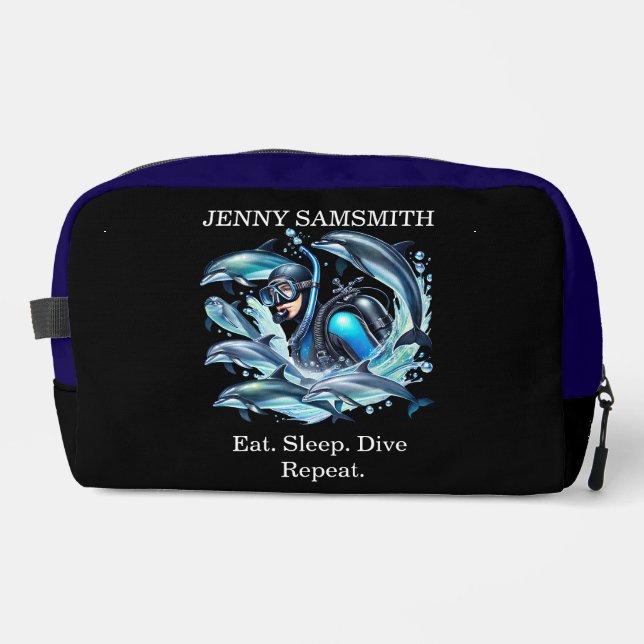 Ocean Adventures: Dive, Explore, Repeat! Dopp Kit (Front)