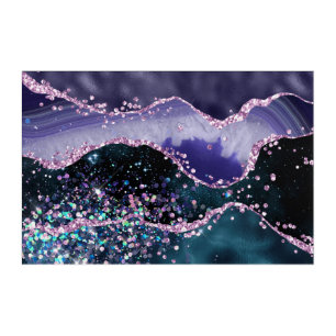 *~* Ocean Agate Celestial GLITTER AP8 Acrylic Print