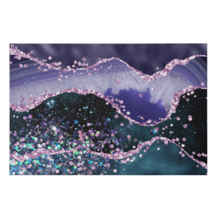 *~* Ocean Agate Celestial  GLITTER AP8 Faux Canvas Print