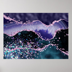 *~* Ocean Agate Celestial GLITTER AP8 Poster