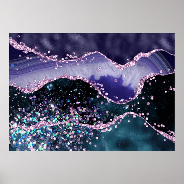 *~* Ocean Agate Celestial  GLITTER AP8 Poster (Front)
