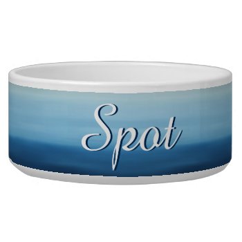 Ocean Air Personalized Pet Bowl by MarshallArtsInk at Zazzle