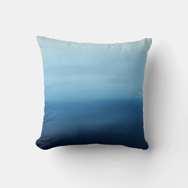 Ocean Air Zen Abstract Pillow (Front)