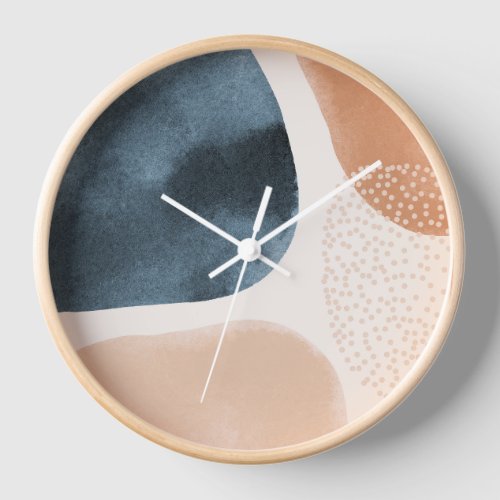Ocean and beach abstract pattern clock