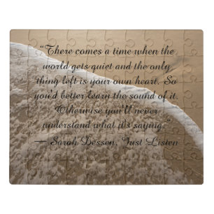 Ocean and Beach with Quote Puzzle