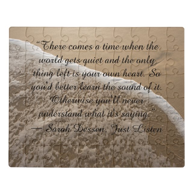 Ocean and Beach with Quote Puzzle (Puzzle Horizontal)