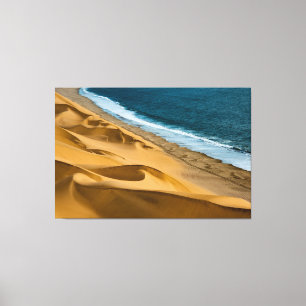 ocean and beach wrapped canvas print