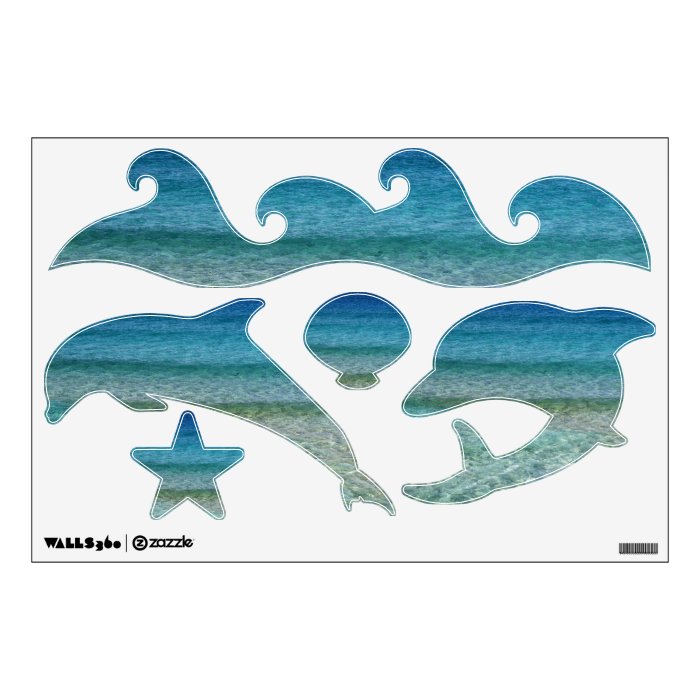 Ocean and Dophins Wall Decals