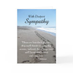 Ocean and Footprints Sympathy Card Ocean and Footprints Sympathy Card