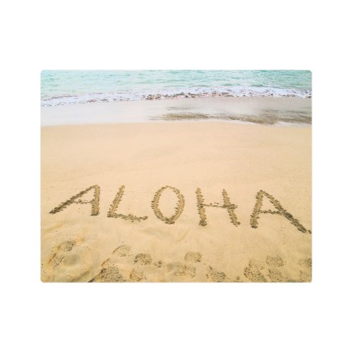 Ocean and Sand Aloha Beach Metal Print