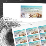 Ocean and Seashells Tropical Return Address Labels