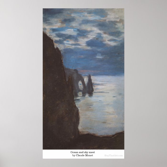 ocean and sky meet  by Claude Monet Posters