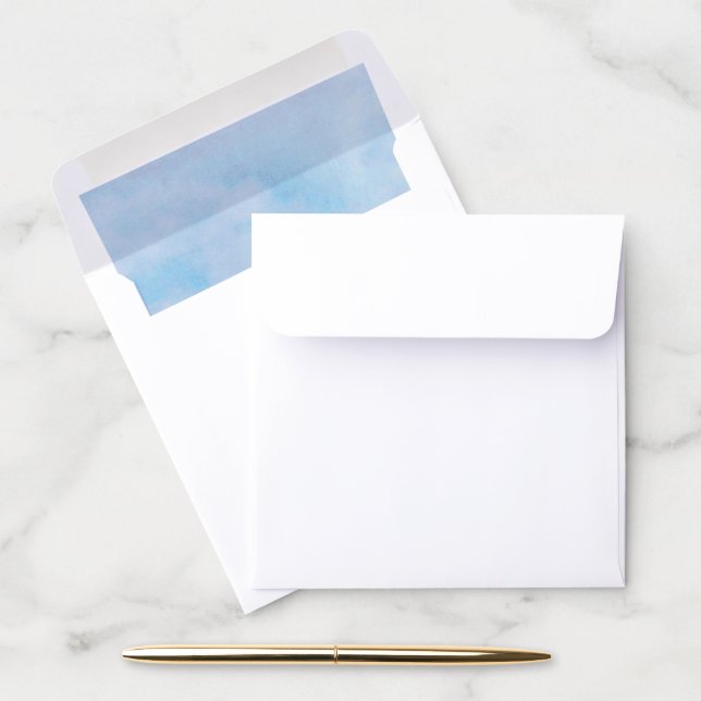Ocean and sky watercolor background envelope liner (Desk)