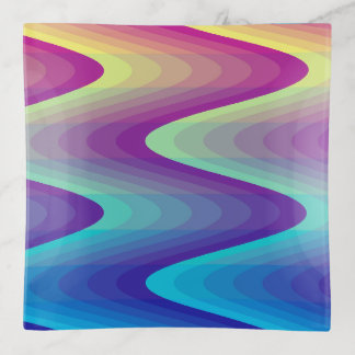 Ocean and Sun Waves Trinket Tray