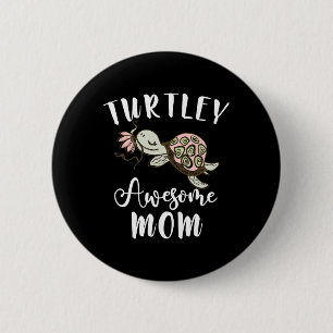 Ocean Animal Lover Mom Mothers Day Gift Idea Turtl Button