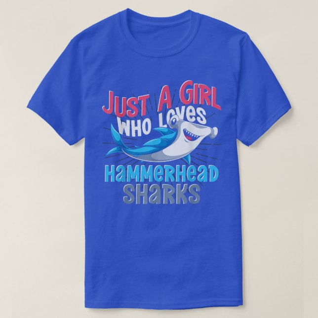 Ocean Animal Lover Predator Shark Girls Women Hamm T-Shirt (Design Front)