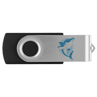 Ocean Animal Predator Aquarist Sea Monster Shark.p Flash Drive