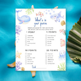 Ocean Animal Whats in your purse baby shower