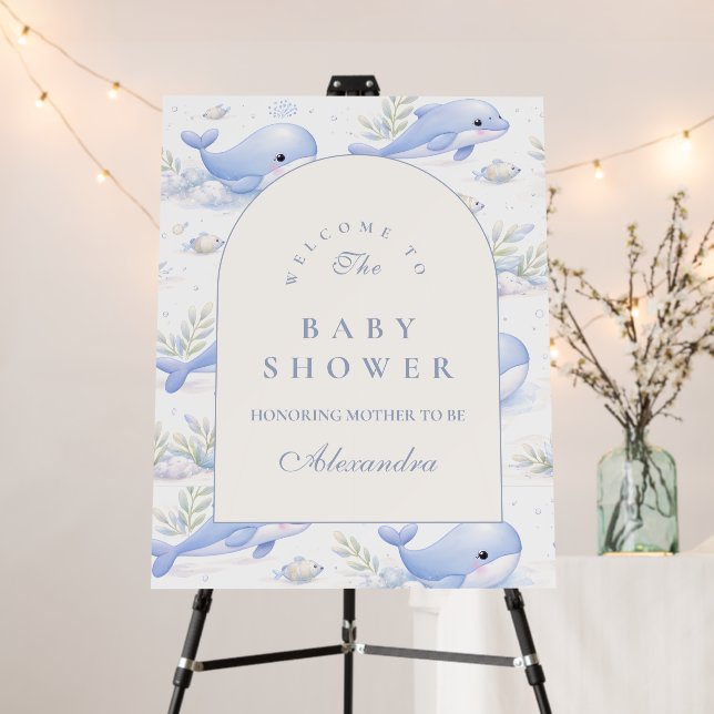 Ocean Animals Arch Elegant Baby Shower Foam Board (In Situ (Stand))