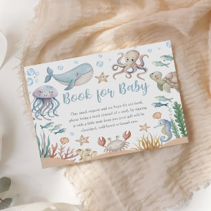 Ocean Animals Baby Shower Books For Baby Enclosure Card