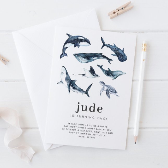 Ocean Animals Birthday Invitation (Creator Uploaded)