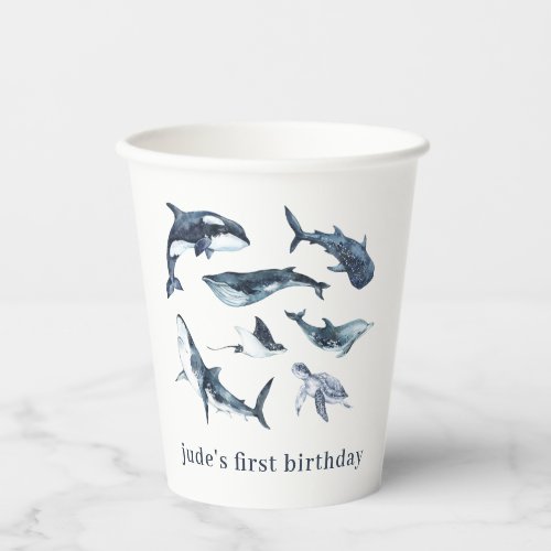Ocean Animals Favor Bag Paper Cups