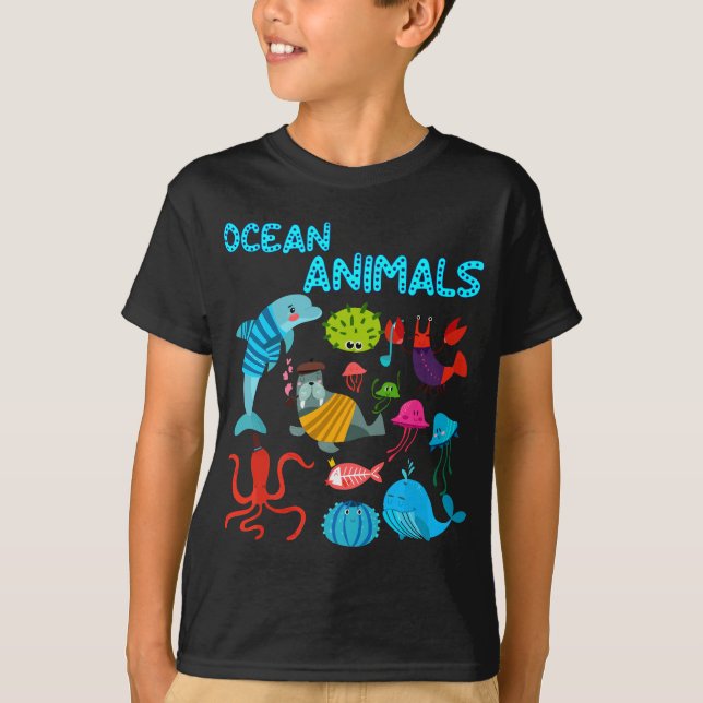 Ocean Animals Marine Creatures under the Sea  Gift T-Shirt (Front)