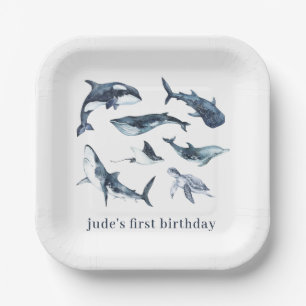 Ocean Animals Paper Plates Napkins