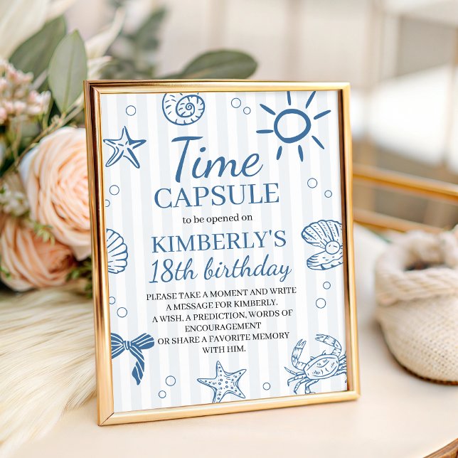 Ocean Animals Time Capsule Table Sign (Creator Uploaded)