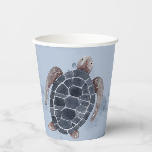 Ocean Animals Turtle Crab Birthday Party Blue  Paper Cups