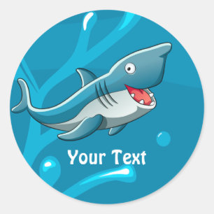 Ocean Aquatic Cute Shark Custom Sticker
