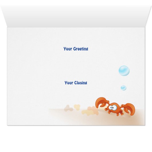 Ocean Aquatic Cute Shark Starfish Custom (Inside Horizontal (Bottom))