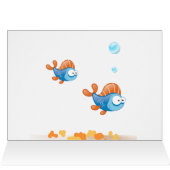 Ocean Aquatic Cute Shark Starfish Custom Cards (Inside Horizontal (Top))