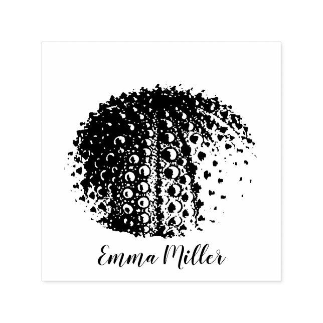Ocean Art Sea Urchin Custom Signature  Self-inking Stamp (Design)