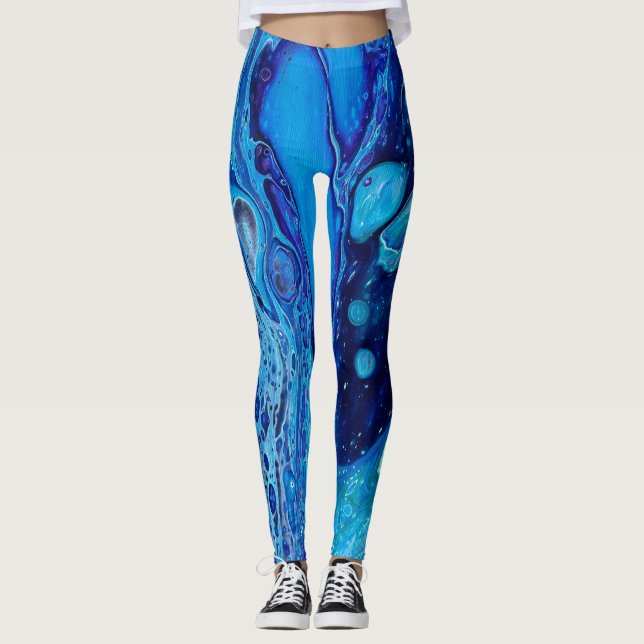 Ocean artwork leggings (Front)