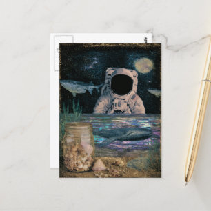 Ocean astronaut postcard
