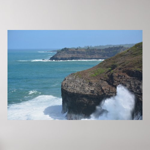 Ocean at Kilauea Poster
