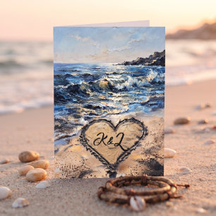 Ocean at Night Happy Anniversary to my Husband Card