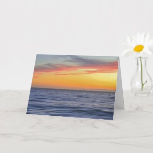 Ocean at Sunset Motion Art Note Card