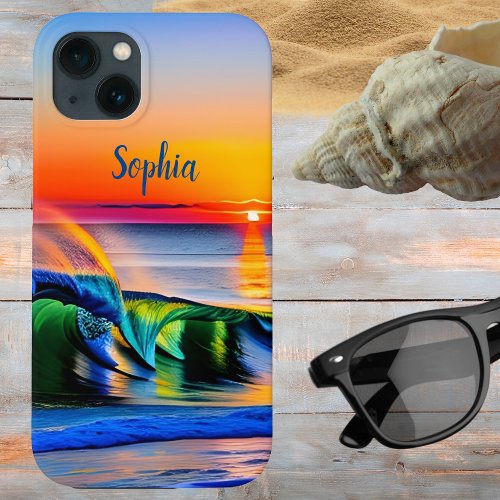 Ocean at Sunset Signature  iPhone 13 Case