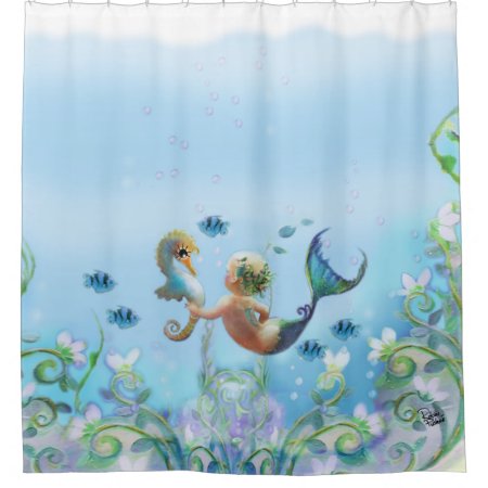Ocean Babies Shower Curtain