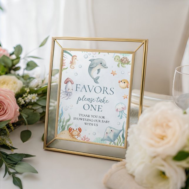 Ocean Baby Shower Favors Sign (Creator Uploaded)