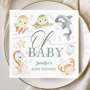 Ocean Baby Shower Gender Neutral Under The Sea Napkins