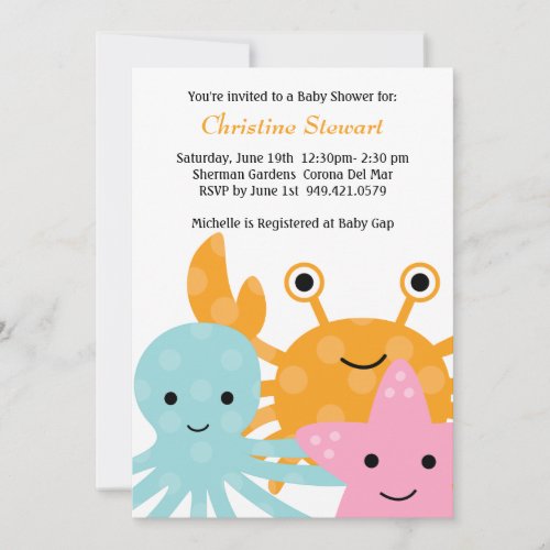 Ocean Baby Shower Invitation