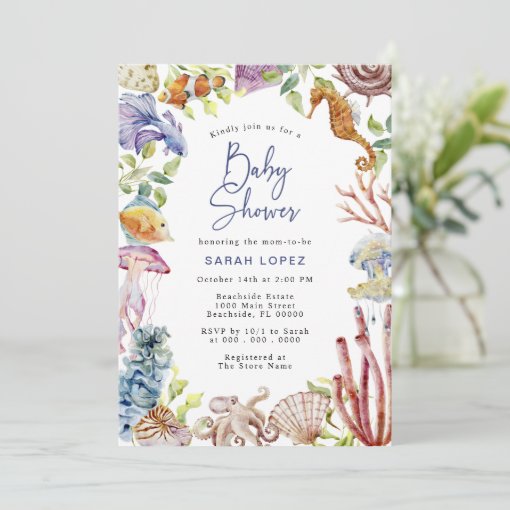 Ocean Baby Shower Invitation | Zazzle