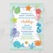 Ocean baby shower invitation