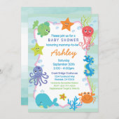 Ocean baby shower invitation (Front/Back)