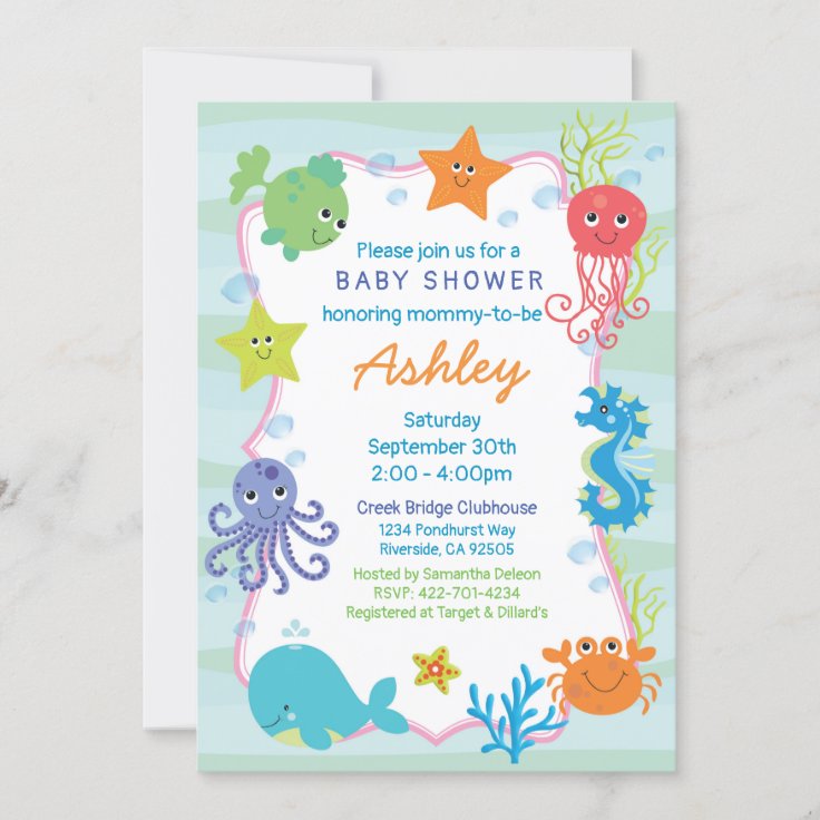 Ocean baby shower invitation | Zazzle