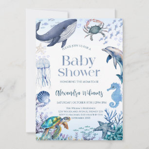 Ocean Baby Shower Party Invitation