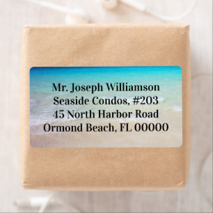 Ocean Background Bold Text Mailing Labels